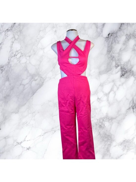 Superdown Luna Cut Out Jumpsuit - Hot Pink - Picture 5 of 11